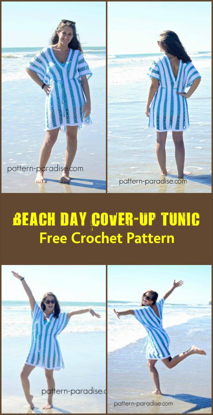 Beach Day Cover-Up Tunic Free Crochet Pattern